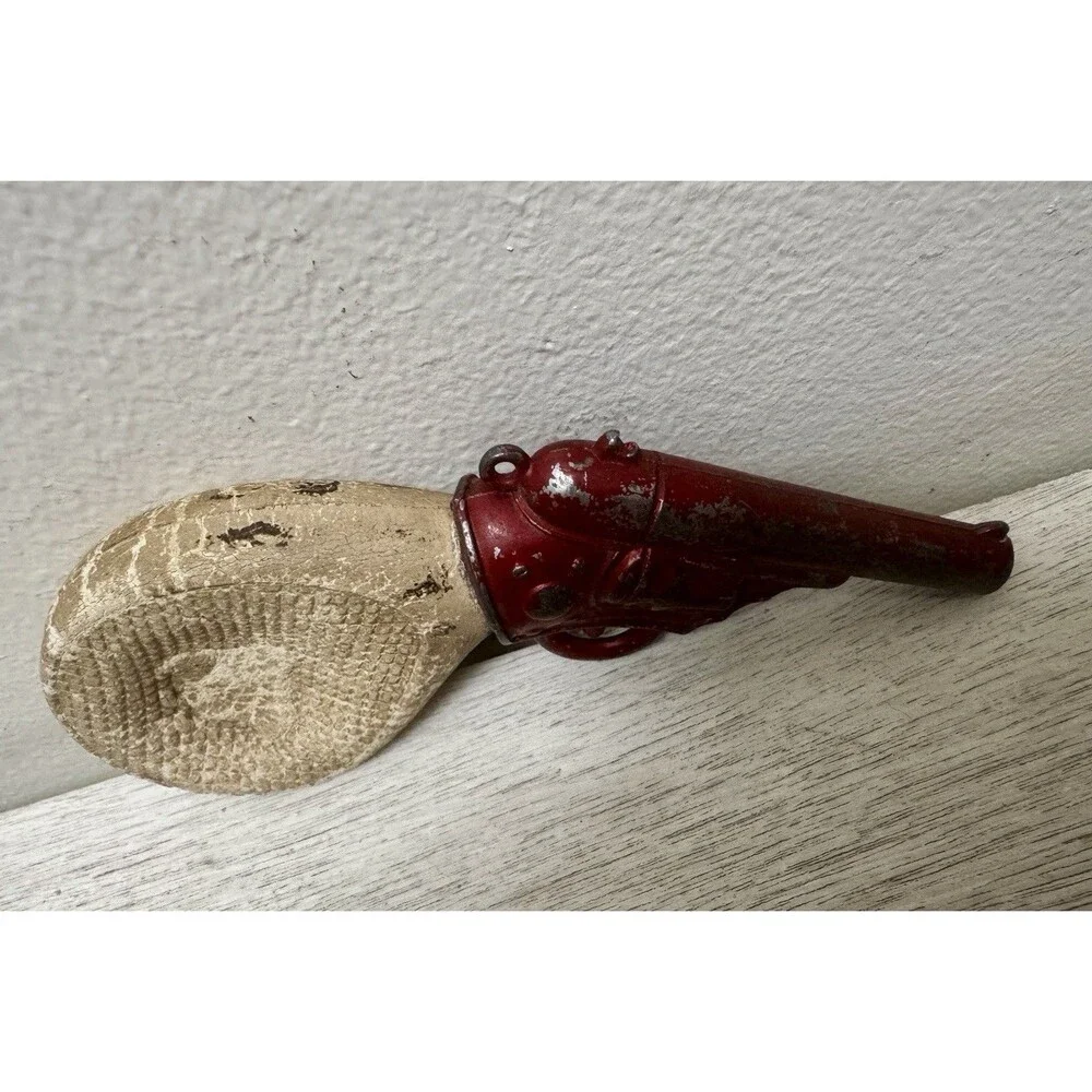Vintage DieCast Metal-Rubber Bulb Water Gun - Decorative Antique Toy Collectible